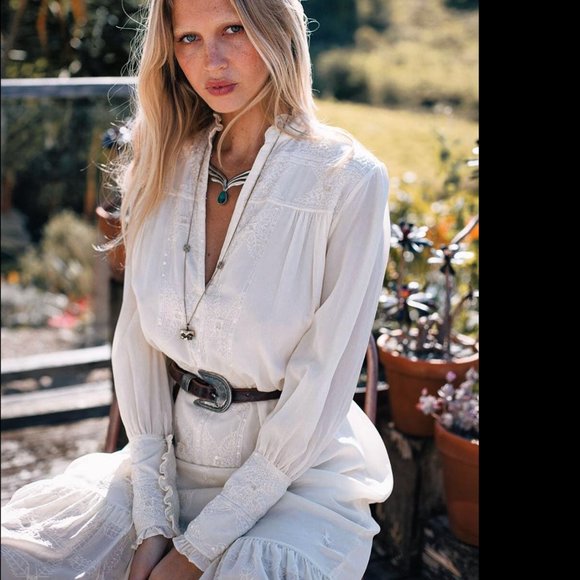 Chasing Unicorns Cream Midi Dress - Picture 3 of 8